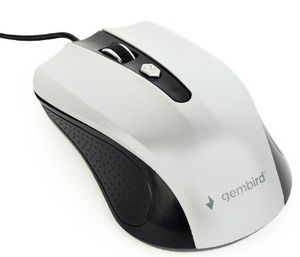 GEMBIRD MUS-4B-01-BS OPTICAL MOUSE USB BLACK/SILVER