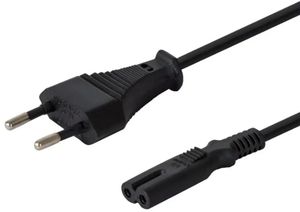 SAVIO CL-105 POWER CABLE PLUG A 2-PIN - PLUG B EURO 3M BLACK