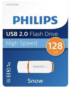 PHILIPS SNOW EDITION 128GB USB 2.0 FLASH DRIVE SUNRISE ORANGE FM12FD70B/00