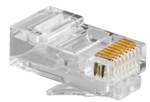 CABLEXPERT MODULAR PLUG 6U GOLD PLATED 100 PCS PER BAG