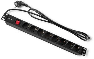 QOLTEC POWER STRIP FOR RACK 1U 16A PDU 8 SOCKETS 2M  