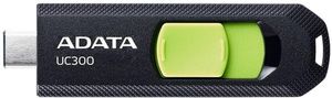 ADATA ACHO-UC300-64G-RBK/GN  UC300 64GB USB 3.2 TYPE-C FLASH DRIVE BLACK GREEN