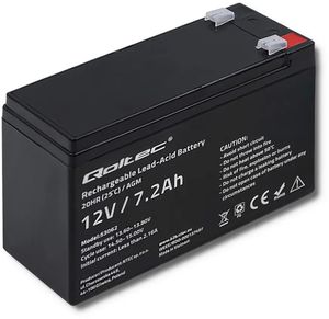 QOLTEC AGM BATTERY 12V 7.2 AH MAX 108A