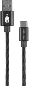 SPARTAN GEAR DOUBLE SIDED USB CABLE TYPE-C 2M BLACK