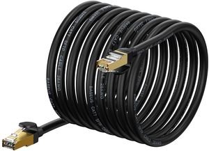 BASEUS ETHERNET RJ45 10GBPS CAT 7 1.5M NETWORK CABLE BLACK