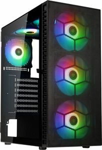 ARMAGGEDDON GAMING PC CASE MATX AQUARON BLACK AQUARONB