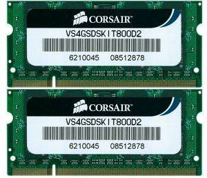 CORSAIR CMSO4GX3M2A1333C9 4GB (2X2GB) SO-DIMM DDR3 PC3-10666 (1333MHZ) DUAL CHANNEL KIT