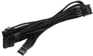 SILVERSTONE PP06B-3PER10F 3X4-PIN MOLEX + FLOPPY CABLE FOR MODULAR PSU 550MM BLACK