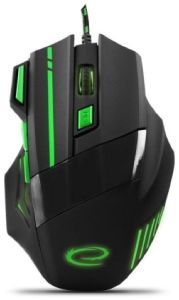 ESPERANZA EGM201G WIRED MOUSE FOR GAMERS 7D OPTICAL USB MX201 WOLF GREEN