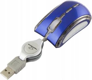 ESPERANZA EM109B CELANEO 3D WIRED OPTICAL MOUSE USB WITH RETRACTABLE CABLE BLUE