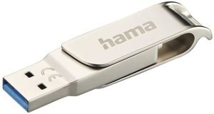HAMA 182490 C-ROTATE PRO USB STICK, USB-C 3.1/3.0, 64GB, 70MB/S, SILVER