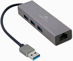 CABLEXPERT A-AMU3-LAN-01 USB AM GIGABIT NETWORK ADAPTER WITH 3-PORT USB 3.0 HUB