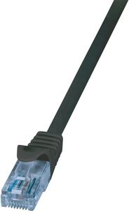 LOGILINK PATCH CABLE CAT.6A U/UTP, BLACK,  1M