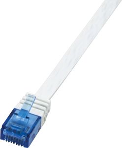 LOGILINK PATCH CABLE FLAT CAT.5E U/UTP, WHITE,  10M