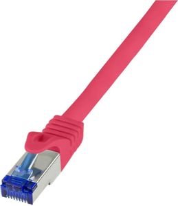 LOGILINK PATCH CABLE CAT.6A S/FTP ULTRAFLEX 3P/GHMT CERTIFIED, RED  1.5M