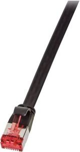 LOGILINK PATCH CABLE FLAT CAT.6A SHIELDED 10M BLACK