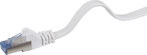 LOGILINK PATCH CABLE FLAT CAT.6 U/UTP WHITE 10M, SLIMLINE