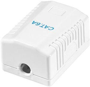 LOGILINK NP0101 CAT.6A WALL OUTLET 2X RJ45 UNSHIELDED PURE WHITE