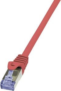 LOGILINK PATCH CABLE CAT.6A S/FTP RED  1M, PRIMELINE
