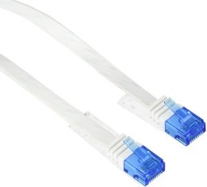 LOGILINK PATCH CABLE FLAT CAT.5E U/UTP, WHITE,  15M