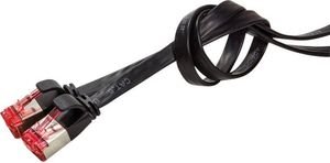 LOGILINK PATCH CABLE FLAT CAT.6A SHIELDED  2M BLACK