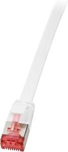 LOGILINK PATCH CABLE FLAT CAT.6A SHIELDED 20M WHITE