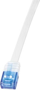 LOGILINK PATCH CABLE FLAT CAT.6 U/UTP WHITE  3M, SLIMLINE