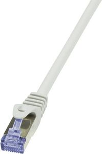 LOGILINK PATCH CABLE CAT.6A S/FTP GREY  0,25M, PRIMELINE