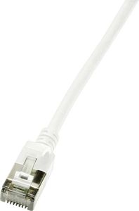 LOGILINK PATCH CABLE CAT.6A TPE SLIMLINE WHITE 5M