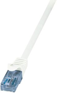 LOGILINK PATCH CABLE CAT.6A U/UTP, WHITE,  0,25M