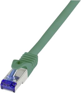 LOGILINK PATCH CABLE CAT.6A S/FTP ULTRAFLEX 3P/GHMT CERTIFIED, GREEN  1.5M