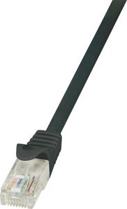 LOGILINK PATCH CABLE CAT.6 U/UTP BLACK  0,25M ECONLINE