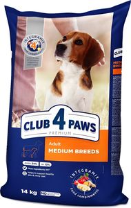 ����� ������ CLUB4PAWS ADULT MEDIUM BREEDS ��������� (14KG)
