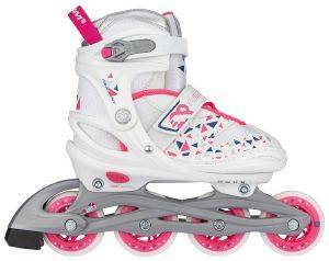 ������� NIJDAM INLINE SKATES ����������� WHITE WEDGE �����/������ (33-36)
