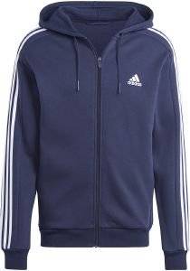  ADIDAS PERFORMANCE ESSENTIALS FLEECE 3-STRIPES FULL-ZIP HOODIE   (S)