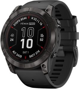  GARMIN FENIX 7X PRO SAPPHIRE SOLAR TITANIUM CARBON GRAY DLC WITH BLACK