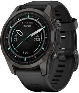  GARMIN EPIX PRO SAPPHIRE 42MM CARBON GRAY DLC TITANIUM WITH BLACK