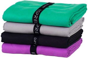   2  MICROFIBER ESPREE FAST DRY SOLID BLACK & MAUVE (50 X 100 CM)