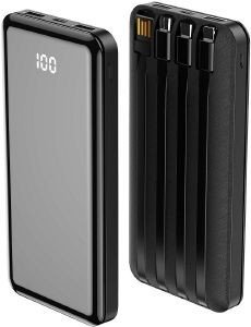 FOREVER POWER BANK TB-411 ALLIN1 10000 MAH WITH CABLES USB-C + LIGHTNING + MICROUSB BLACK