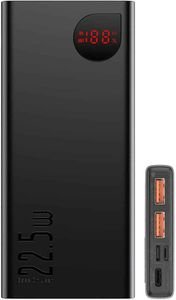 BASEUS ADAMAN METAL DIGITAL DISPLAY QUICK CHARGE POWER BANK 22.5W 10000MAH BLACK