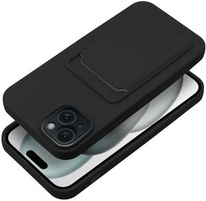 CARD CASE FOR IPHONE 15 PLUS BLACK