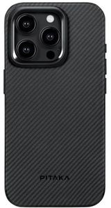 PITAKA MAGEZ PRO 4 600D CASE BLACK/GREY TWILL FOR IPHONE 15 PRO MAX