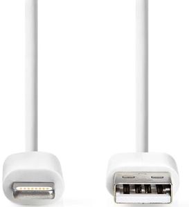 NEDIS CCGL39300WT20 LIGHTNING USB 2.0 CABLE, APPLE LIGHTNING - USB-A MALE 2.00M WHITE