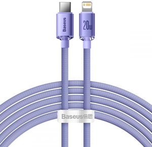 BASEUS CRYSTAL SHINE CABLE SHINE TYPE-C TO LIGHTNING 2M 20W PURPLE