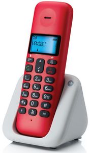 MOTOROLA T301 DECT CORDLESS PHONE CHERRY GR