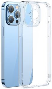 BASEUS SUPERCERAMIC TRANSPARENT GLASS CASE AND TEMPERED GLASS SET IPHONE 14 PRO