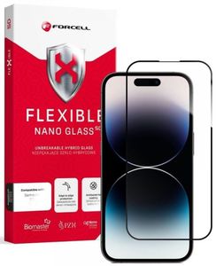 FORCELL FLEXIBLE NANO GLASS 5D FOR IPHONE 15 PRO MAX BLACK