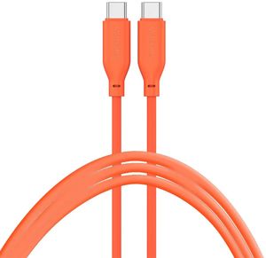 4SMARTS USB TYPE-C TO USB TYPE-C SILICONE CABLE HIGH FLEX 60W 1.5M ORANGE