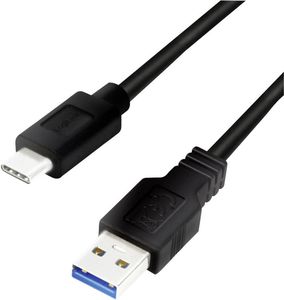 LOGILINK CU0166 USB 3.2 GEN1X1 CABLE USB-A MALE TO USB-C MALE 0.15M BLACK