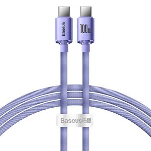 BASEUS CRYSTAL SHINE CABLE SHINE TYPE-C TO TYPE-C 1.2M 100W 5A PURPLE